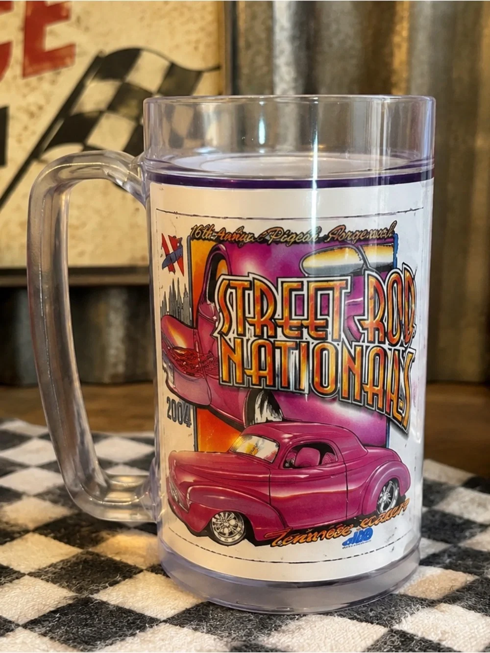 2000 Street Rod Nationals Louisville KY 31st Annual Plastic Beer Mug Automobilia